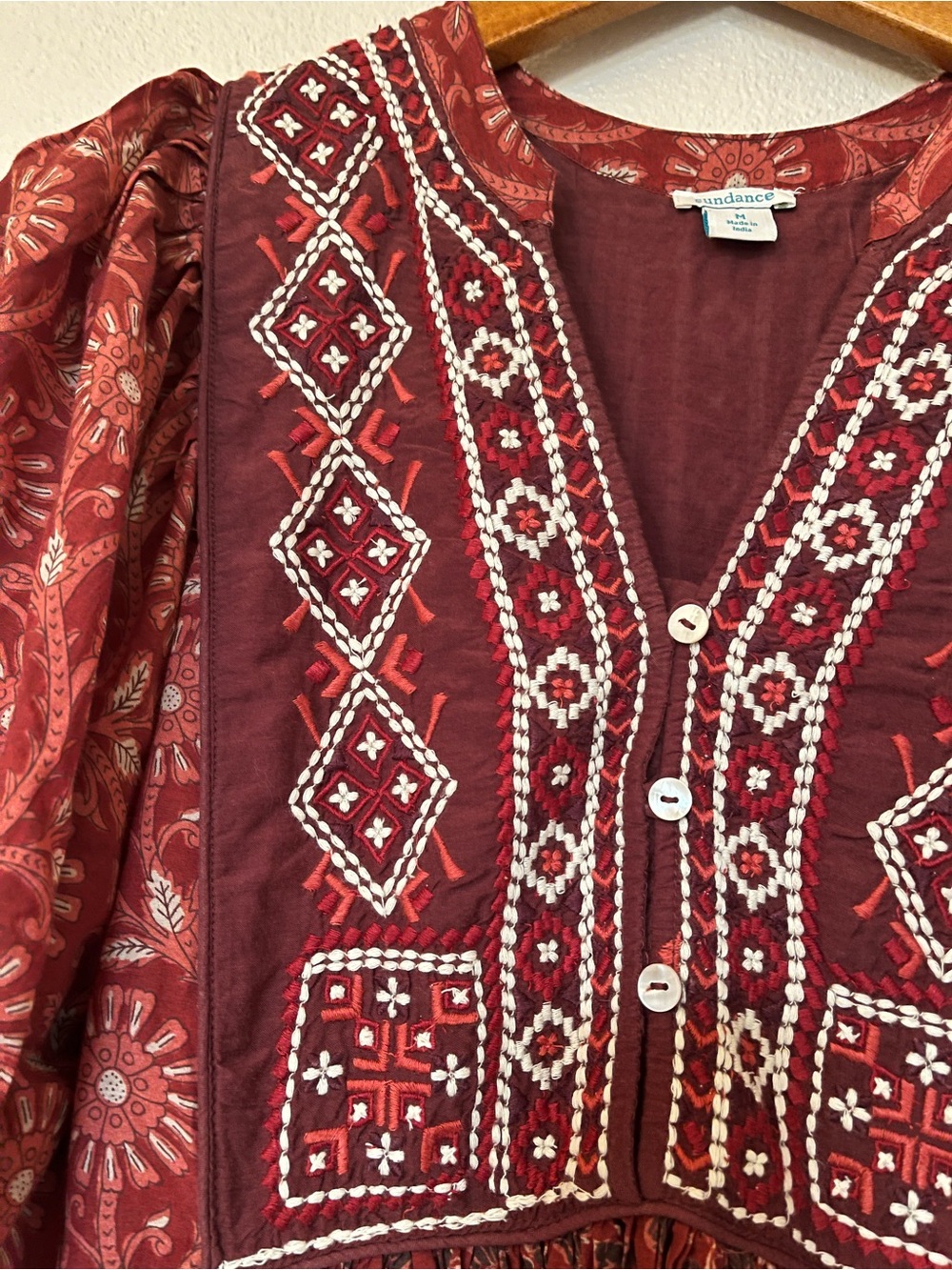Sundance Sundance Lizet Embroidered Boho Dress size M - Picture 7 of 10